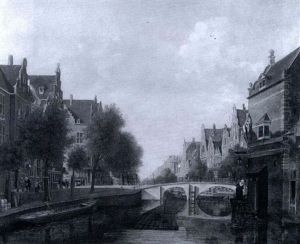 A View Of A Canal In Amsterdam A View Of A Canal In Amsterdam