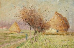 Pommiers Et Meules A Sucy En Brie by Pierre Ernest Prins