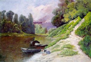 Lavandiere En Bord De Riviere Lavandiere En Bord De Riviere