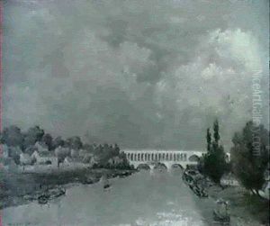 Le Pont De Nogent Sur Seine by Pierre Ernest Prins