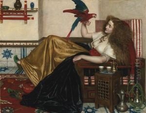 The Lady Of The Tooti-nameh Or The Legend Of The Parrot by Valentine Cameron Prinsep