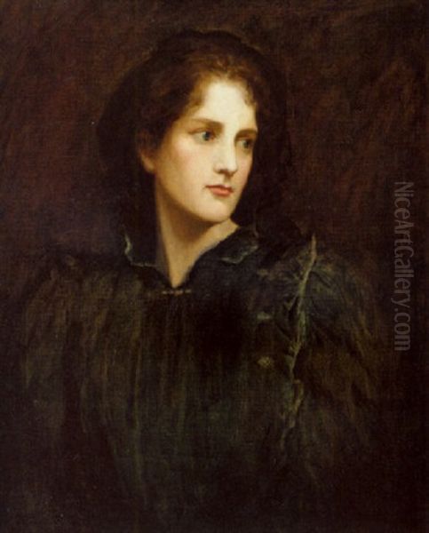 Portrait Of A Lady In A Black Dress - view 1
