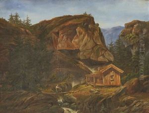 Stuga I Bergslandskap by Christian August Printz