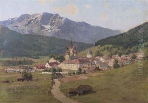 Blick Auf Mariazell Mit Wallfahrtskirche