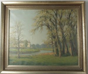 Aulandschaft Im Fruhling by Karl Ludwig Prinz