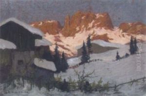 Abendrot In Den Dolomiten