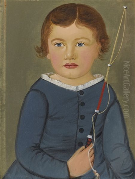 Portrait Of A Boy Holding A Toy Whip - view 1