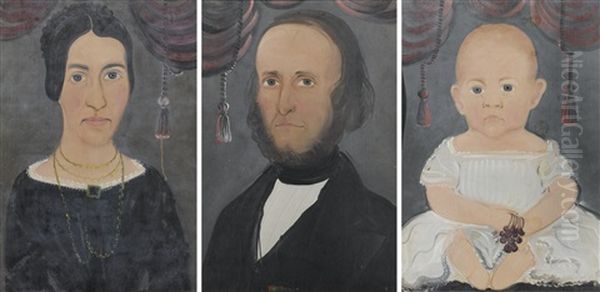 Father, Mother And Infant With Cherries: Three Works - view 1