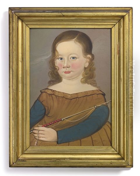 Portrait Of A Child With Long Blond Hair - view 1