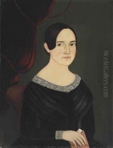 Portrait Of A Young Lady Holding A Book by William Matthew Prior