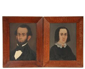 Pair Of Portraits Of Middle Aged Couple by William Matthew Prior