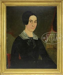 Outstanding Pair Of Portraits Depicting Captain & Mrs. Nathaniel Holmes