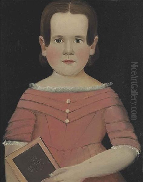 Portrait Of A Young Girl With Book by William Matthew Prior