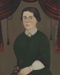 Portrait Of A Lady With A Cameo And A Rose