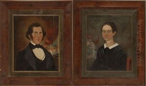 Portraits Of Mr. And Mrs. J.p. Johnson. Depicting Mr. J.p. Johnson And His Second Wife, The Former Susan Pierce Fitch (pair)