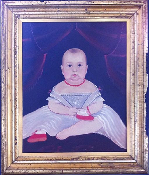 Portrait Of A Baby With Red Booties - view 1