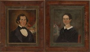 Portraits Of Mr. And Mrs. J.p. Johnson (pair) by William Matthew Prior