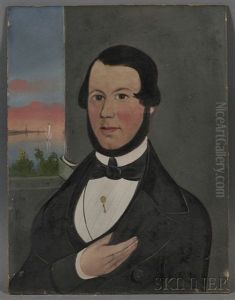 Portrait Of Capt. Thomas W. Lewis, Owner And Master Of The Bark "silver Cloud"