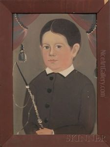 Portrait Of A Boy Holding A Riding Whip