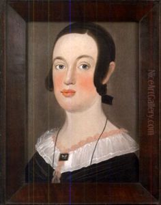 Folk Portrait Of Mary Jane Anthony Nichols by William Matthew Prior