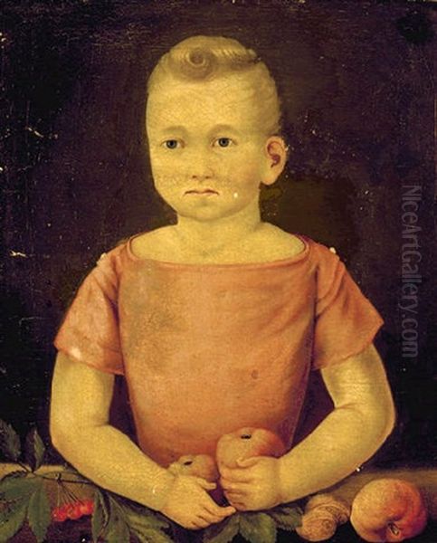 Portrait Of A Child With Fruit - view 1