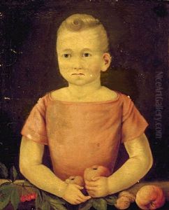 Portrait Of A Child With Fruit by William Matthew Prior