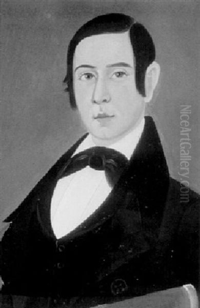 Portrait Of A Young Man Holding A Telescope - view 1