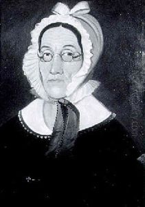 Portrait Of A Lady In A Bonnet Wearing Glasses by William Matthew Prior