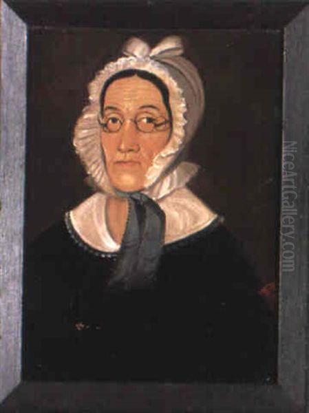 A Dark-haired Granny Wearing Spectacles And A Bonnet - view 1