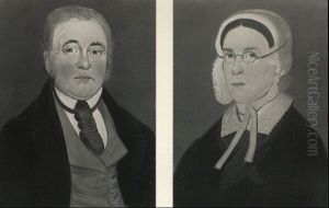 Portrait Of Mr. And Mrs. Tibbits Of Ithaca, Ny by William Matthew Prior