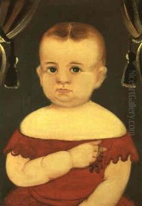 Portrait Of A Child In A Red Dress