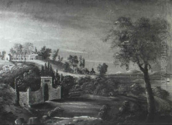 View Of Mt. Vernon With Washington's Tomb In Foreground - view 1