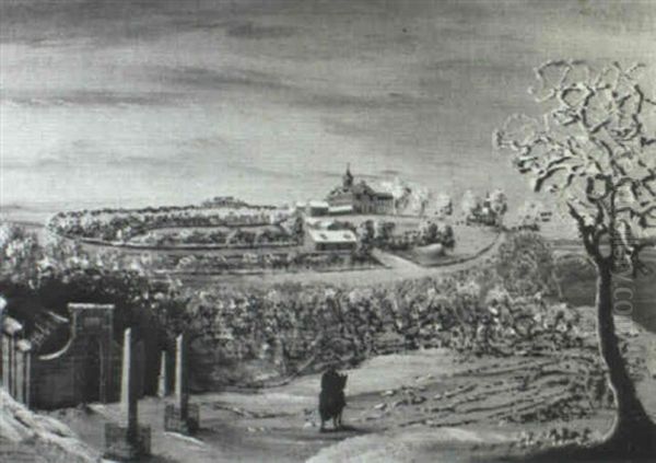 Winter Scene Of Mt. Vernon With Washington's Tomb In Foreground - view 1