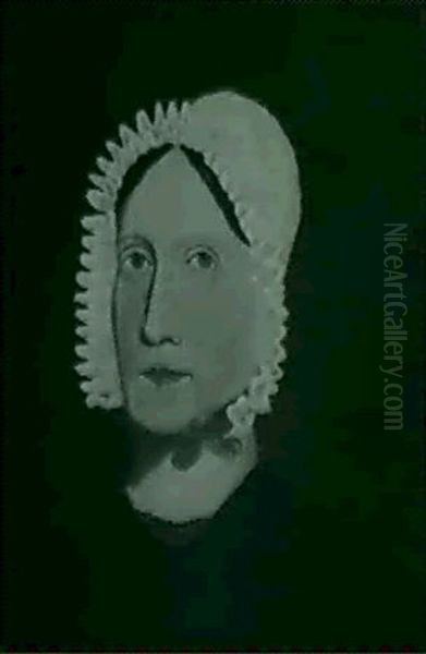 Portrait Of A Woman In A Lace Bonnet (school Of Prior And Sturtevant J. Hamblem) - view 1