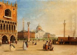 Der Markusplatz In Venedig by Edward F. D. Pritchard