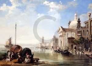 The Grand Canal With Santa Maria Della Salute & On The Lagoon by Edward Pritchett