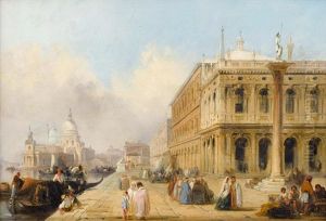 The Biblioteca Marciana With Santa Maria Della Salute Beyond by Edward Pritchett
