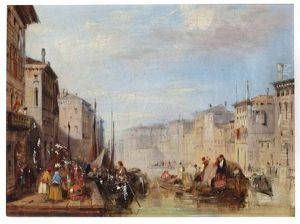 Scenes Of Venice (a Pair) by Edward Pritchett