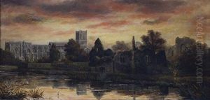 Christ Church Abbey From Across The River Christ Church Abbey From Across The River