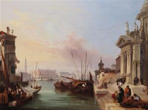 Santa Maria Della Salute, Looking Across To Piazza San Marco by Edward Pritchett