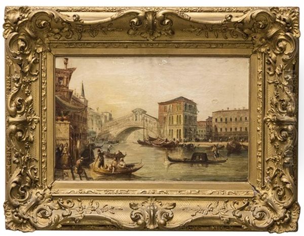 Folkliv Vid Rialto-bron, Venedig - view 1