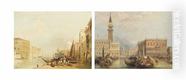Santa Maria Della Salute And The Dogana At The Mouth Of The Grand Canal, Venice (+ Piazza San Marco And The Palazzo Ducale; 2 Works) - view 1