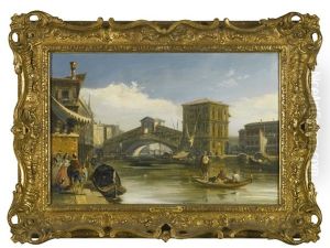 View Of Rialto Bridge, Venice by Edward Pritchett