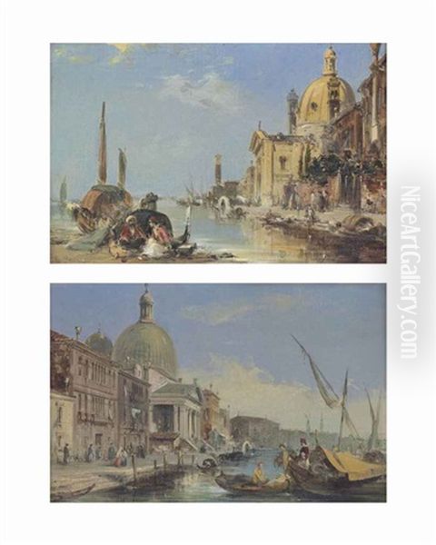 View Of Santa Maria Del Rosario (i Gesuati), On The Giudecca Canal, Venice And San Simeone Piccolo On The Grand Canal, Venice (2 Works) - view 1