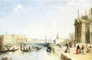 The Riva Degli Schiavoni And Bacino Di San Marco From The Steps Of St. Maria Della Salute; Distant View Of San Giorgio Maggiore (2 Works) by Edward Pritchett