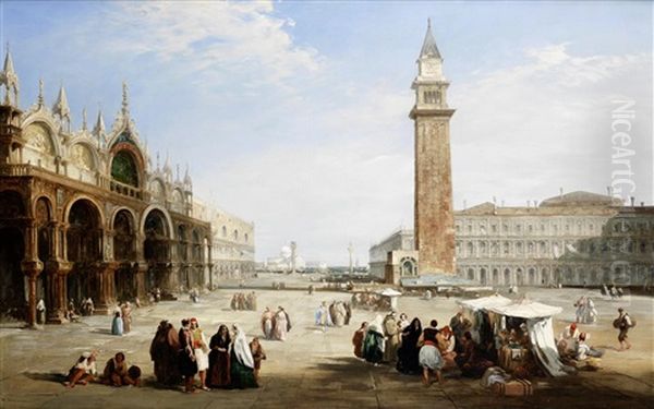 A View Of St. Mark's Square, Venice, With San Giorgio Maggiore In The Distance - view 1