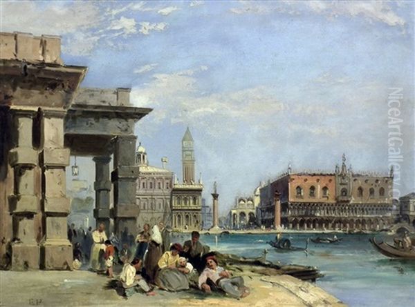 View Of St. Mark's Square And Doges Palace From Santa Maria Della Salute, Venice - view 1