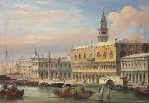 The Doges Palace And The Piazetta, Venice by Edward Pritchett