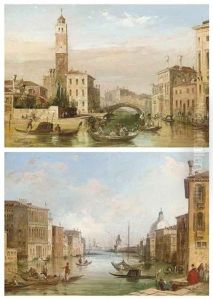 The Grand Canal (+ The Entrance To The Cannaregio, Venice; Pair)