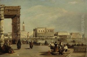 A View Of The Doge's Palace And Piazzetta From The Dogana, Venice